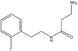3-amino-N-[2-(2-fluorophenyl)ethyl]propanamide 结构式