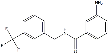 3-amino-N-{[3-(trifluoromethyl)phenyl]methyl}benzamide 结构式