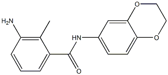 3-amino-N-2,3-dihydro-1,4-benzodioxin-6-yl-2-methylbenzamide 化学構造式