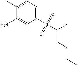 3-amino-N-butyl-N,4-dimethylbenzene-1-sulfonamide Struktur