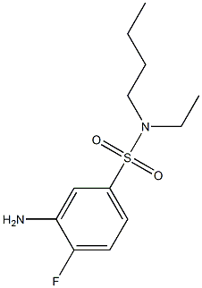 3-amino-N-butyl-N-ethyl-4-fluorobenzene-1-sulfonamide 结构式