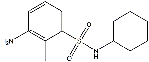 3-amino-N-cyclohexyl-2-methylbenzene-1-sulfonamide 结构式