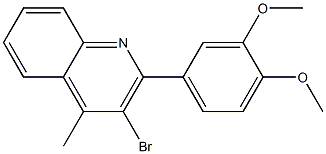 3-bromo-2-(3,4-dimethoxyphenyl)-4-methylquinoline Structure