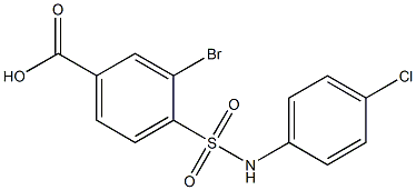 3-bromo-4-[(4-chlorophenyl)sulfamoyl]benzoic acid Structure