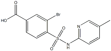 3-bromo-4-[(5-methylpyridin-2-yl)sulfamoyl]benzoic acid Structure