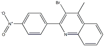 3-bromo-4-methyl-2-(4-nitrophenyl)quinoline Structure