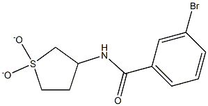 3-bromo-N-(1,1-dioxidotetrahydrothien-3-yl)benzamide,,结构式
