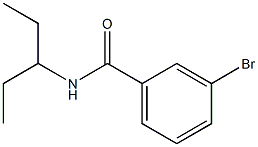 3-bromo-N-(1-ethylpropyl)benzamide Structure