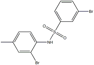 3-bromo-N-(2-bromo-4-methylphenyl)benzene-1-sulfonamide Structure