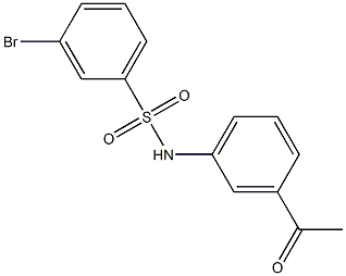 3-bromo-N-(3-acetylphenyl)benzene-1-sulfonamide Structure