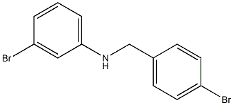 3-bromo-N-[(4-bromophenyl)methyl]aniline,,结构式