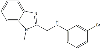 3-bromo-N-[1-(1-methyl-1H-1,3-benzodiazol-2-yl)ethyl]aniline Structure