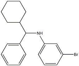 3-bromo-N-[cyclohexyl(phenyl)methyl]aniline Structure