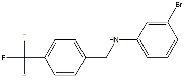 3-bromo-N-{[4-(trifluoromethyl)phenyl]methyl}aniline Structure