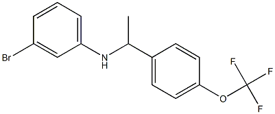 3-bromo-N-{1-[4-(trifluoromethoxy)phenyl]ethyl}aniline,,结构式