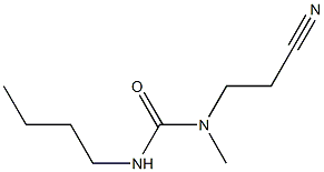 3-butyl-1-(2-cyanoethyl)-1-methylurea,,结构式