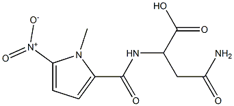 3-carbamoyl-2-[(1-methyl-5-nitro-1H-pyrrol-2-yl)formamido]propanoic acid Structure