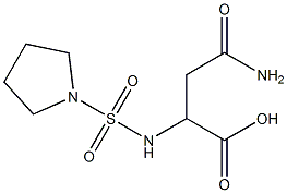 3-carbamoyl-2-[(pyrrolidine-1-sulfonyl)amino]propanoic acid,,结构式