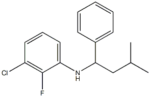 3-chloro-2-fluoro-N-(3-methyl-1-phenylbutyl)aniline 化学構造式