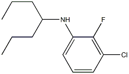 3-chloro-2-fluoro-N-(heptan-4-yl)aniline 化学構造式