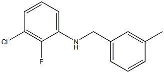 3-chloro-2-fluoro-N-[(3-methylphenyl)methyl]aniline Struktur