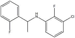 3-chloro-2-fluoro-N-[1-(2-fluorophenyl)ethyl]aniline 结构式