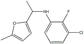 3-chloro-2-fluoro-N-[1-(5-methylfuran-2-yl)ethyl]aniline Struktur