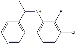 3-chloro-2-fluoro-N-[1-(pyridin-4-yl)ethyl]aniline 化学構造式