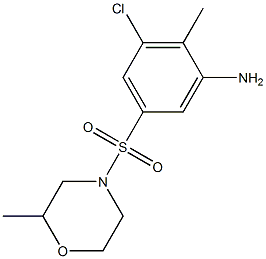 3-chloro-2-methyl-5-[(2-methylmorpholine-4-)sulfonyl]aniline,,结构式