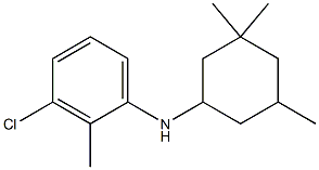 3-chloro-2-methyl-N-(3,3,5-trimethylcyclohexyl)aniline 化学構造式