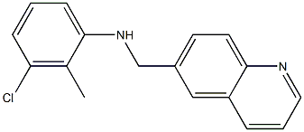 3-chloro-2-methyl-N-(quinolin-6-ylmethyl)aniline Structure