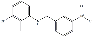 3-chloro-2-methyl-N-[(3-nitrophenyl)methyl]aniline,,结构式