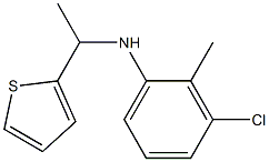 3-chloro-2-methyl-N-[1-(thiophen-2-yl)ethyl]aniline Struktur