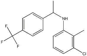 3-chloro-2-methyl-N-{1-[4-(trifluoromethyl)phenyl]ethyl}aniline,,结构式