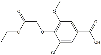 3-chloro-4-(2-ethoxy-2-oxoethoxy)-5-methoxybenzoic acid,,结构式