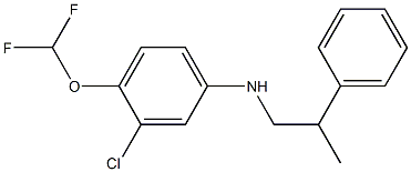 3-chloro-4-(difluoromethoxy)-N-(2-phenylpropyl)aniline 化学構造式