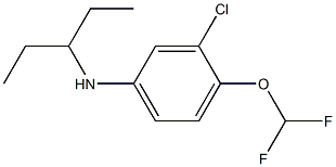 3-chloro-4-(difluoromethoxy)-N-(pentan-3-yl)aniline,,结构式