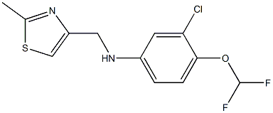 3-chloro-4-(difluoromethoxy)-N-[(2-methyl-1,3-thiazol-4-yl)methyl]aniline Structure