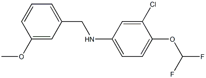 3-chloro-4-(difluoromethoxy)-N-[(3-methoxyphenyl)methyl]aniline Struktur