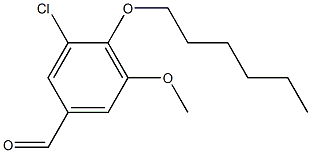 3-chloro-4-(hexyloxy)-5-methoxybenzaldehyde 化学構造式