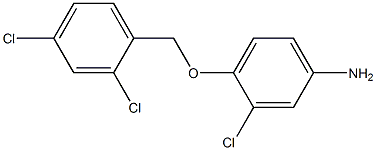 3-chloro-4-[(2,4-dichlorophenyl)methoxy]aniline Struktur