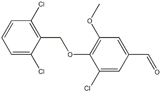 3-chloro-4-[(2,6-dichlorophenyl)methoxy]-5-methoxybenzaldehyde Structure