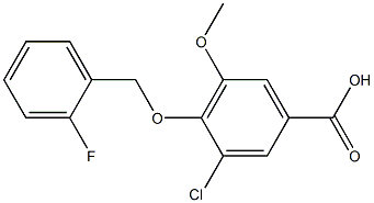 3-chloro-4-[(2-fluorophenyl)methoxy]-5-methoxybenzoic acid Structure