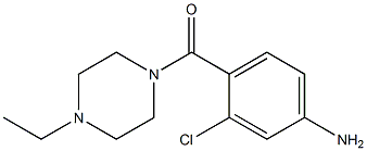 3-chloro-4-[(4-ethylpiperazin-1-yl)carbonyl]aniline,,结构式