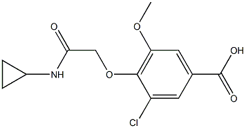 3-chloro-4-[(cyclopropylcarbamoyl)methoxy]-5-methoxybenzoic acid