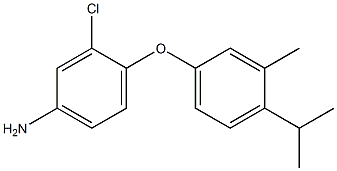 3-chloro-4-[3-methyl-4-(propan-2-yl)phenoxy]aniline 化学構造式