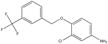 3-chloro-4-{[3-(trifluoromethyl)phenyl]methoxy}aniline,,结构式