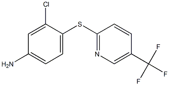 3-chloro-4-{[5-(trifluoromethyl)pyridin-2-yl]sulfanyl}aniline Struktur