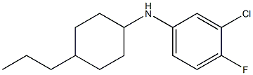 3-chloro-4-fluoro-N-(4-propylcyclohexyl)aniline Struktur