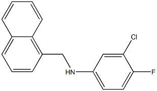 3-chloro-4-fluoro-N-(naphthalen-1-ylmethyl)aniline Structure